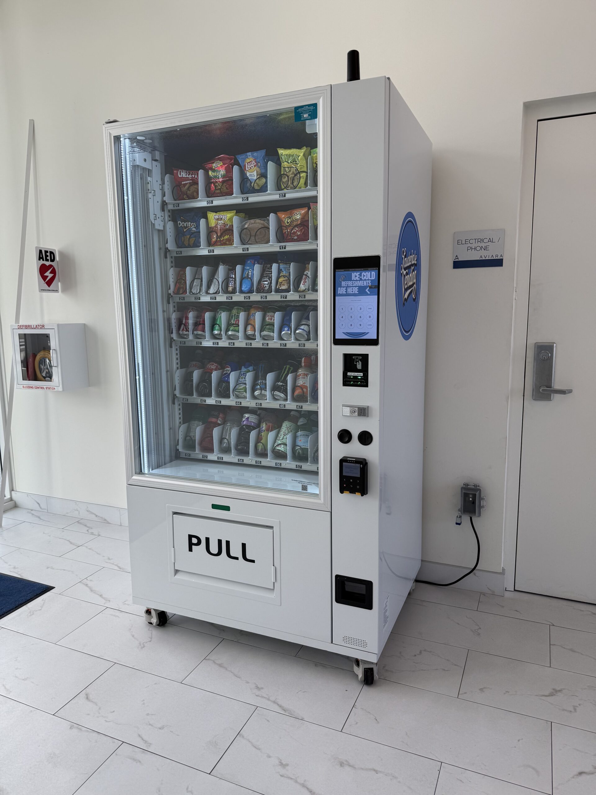 Lauderdale Vending machine in the lobby of the Aviara East Pompano apartment community