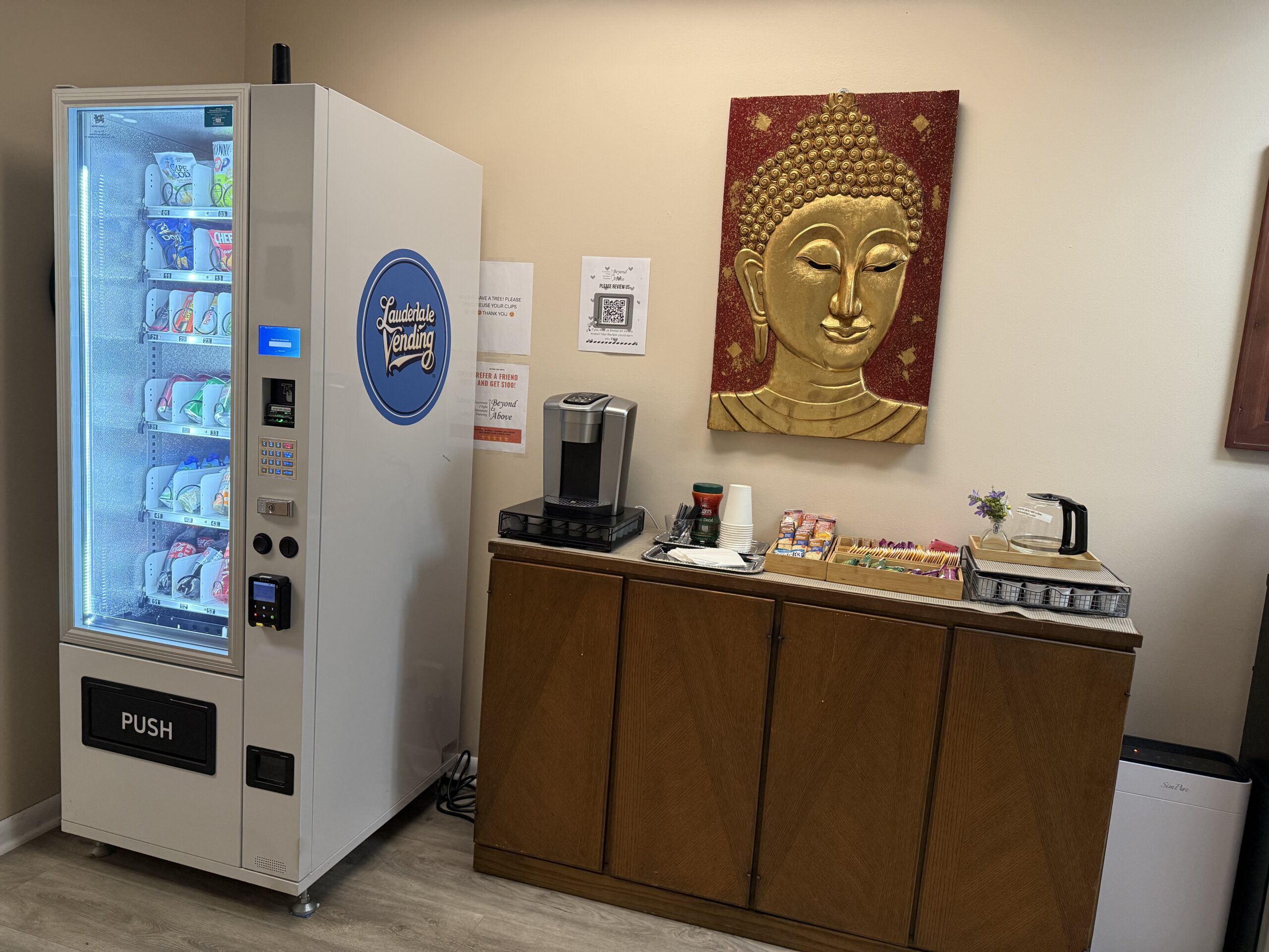 Lauderdale Vending machine installed in a Fort Lauderdale office breakroom